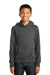 Port & Company PC850YH Youth Fan Favorite Fleece Hooded Sweatshirt Hoodie Heather Dark Grey Front