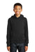 Port & Company PC850YH Youth Fan Favorite Fleece Hooded Sweatshirt Hoodie Black Front