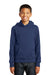 Port & Company PC850YH Youth Fan Favorite Fleece Hooded Sweatshirt Hoodie Navy Blue Front