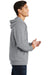 Port & Company PC850ZH Mens Fan Favorite Fleece Full Zip Hooded Sweatshirt Hoodie Heather Grey Side