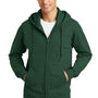 Port & Company Mens Fan Favorite Fleece Full Zip Hooded Sweatshirt Hoodie - Forest Green