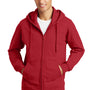Port & Company Mens Fan Favorite Fleece Full Zip Hooded Sweatshirt Hoodie - Team Cardinal Red