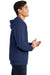 Port & Company PC850ZH Mens Fan Favorite Fleece Full Zip Hooded Sweatshirt Hoodie Navy Blue Side