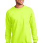 Port & Company Mens Essential Pill Resistant Fleece Crewneck Sweatshirt - Safety Green