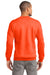 Port & Company PC90 Mens Essential Fleece Crewneck Sweatshirt Safety Orange Back