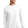Port & Company Mens Essential Pill Resistant Fleece Crewneck Sweatshirt - White