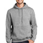 Port & Company Mens Essential Pill Resistant Fleece Hooded Sweatshirt Hoodie - Heather Grey