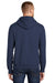 Port & Company PC90H Mens Essential Fleece Hooded Sweatshirt Hoodie Navy Blue Side