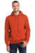 Port & Company PC90H Mens Essential Fleece Hooded Sweatshirt Hoodie Orange Front