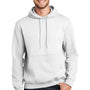 Port & Company Mens Essential Pill Resistant Fleece Hooded Sweatshirt Hoodie - White