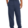 Port & Company Mens Essential Pill Resistant Fleece Sweatpants w/ Pockets - Navy Blue