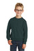 Port & Company PC90Y Youth Core Fleece Crewneck Sweatshirt Dark Green Front