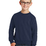 Port & Company Youth Core Pill Resistant Fleece Crewneck Sweatshirt - Navy Blue