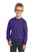 Port & Company PC90Y Youth Core Fleece Crewneck Sweatshirt Purple Front