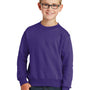 Port & Company Youth Core Pill Resistant Fleece Crewneck Sweatshirt - Purple