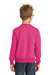 Port & Company PC90Y Youth Core Fleece Crewneck Sweatshirt Sangria Pink Back