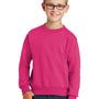Port & Company Youth Core Pill Resistant Fleece Crewneck Sweatshirt - Sangria Pink