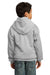 Port & Company PC90YH Youth Core Fleece Hooded Sweatshirt Hoodie Ash Grey Back