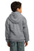 Port & Company PC90YH Youth Core Fleece Hooded Sweatshirt Hoodie Heather Grey Back