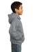 Port & Company PC90YH Youth Core Fleece Hooded Sweatshirt Hoodie Heather Grey Side