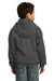 Port & Company PC90YH Youth Core Fleece Hooded Sweatshirt Hoodie Charcoal Grey Back