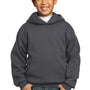 Port & Company Youth Core Pill Resistant Fleece Hooded Sweatshirt Hoodie - Charcoal Grey