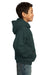 Port & Company PC90YH Youth Core Fleece Hooded Sweatshirt Hoodie Dark Green Side