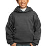 Port & Company Youth Core Pill Resistant Fleece Hooded Sweatshirt Hoodie - Heather Dark Grey