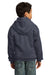 Port & Company PC90YH Youth Core Fleece Hooded Sweatshirt Hoodie Heather Navy Blue Back