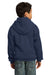 Port & Company PC90YH Youth Core Fleece Hooded Sweatshirt Hoodie Navy Blue Back