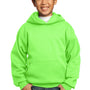 Port & Company Youth Core Pill Resistant Fleece Hooded Sweatshirt Hoodie - Neon Green