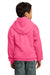 Port & Company PC90YH Youth Core Fleece Hooded Sweatshirt Hoodie Neon Pink Back