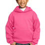Port & Company Youth Core Pill Resistant Fleece Hooded Sweatshirt Hoodie - Neon Pink