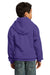 Port & Company PC90YH Youth Core Fleece Hooded Sweatshirt Hoodie Purple Back