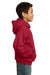 Port & Company PC90YH Youth Core Fleece Hooded Sweatshirt Hoodie Red Side