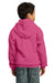 Port & Company PC90YH Youth Core Fleece Hooded Sweatshirt Hoodie Sangria Pink Back