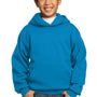 Port & Company Youth Core Pill Resistant Fleece Hooded Sweatshirt Hoodie - Sapphire Blue