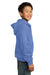 Port & Company PC90YZH Youth Core Fleece Full Zip Hooded Sweatshirt Hoodie Carolina Blue Side