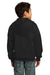 Port & Company PC90YZH Youth Core Fleece Full Zip Hooded Sweatshirt Hoodie Black Back