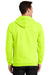 Port & Company PC90ZH Mens Essential Fleece Full Zip Hooded Sweatshirt Hoodie Safety Green Back