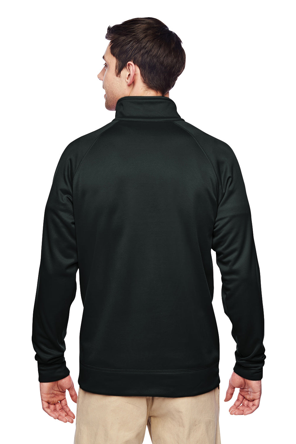 Jerzees PF95MR Mens Dri-Power Moisture Wicking 1/4 Zip Sweatshirt Black Back