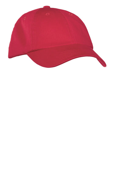 Port Authority PWU Mens Adjustable Hat Berry Red Front