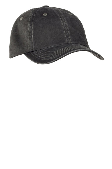 Port Authority PWU Mens Adjustable Hat Black Front