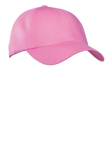 Port Authority PWU Mens Adjustable Hat Bright Pink Front