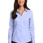 Red House Womens Pinpoint Oxford Wrinkle Resistant Long Sleeve Button Down Shirt - Blue - Closeout