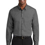 Red House Mens Nailhead Wrinkle Resistant Long Sleeve Button Down Shirt w/ Pocket - Black - Closeout