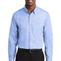Red House Mens Nailhead Wrinkle Resistant Long Sleeve Button Down Shirt w/ Pocket - Blue Pearl - Closeout