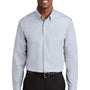 Red House Mens Nailhead Wrinkle Resistant Long Sleeve Button Down Shirt w/ Pocket - Ice Grey - Closeout