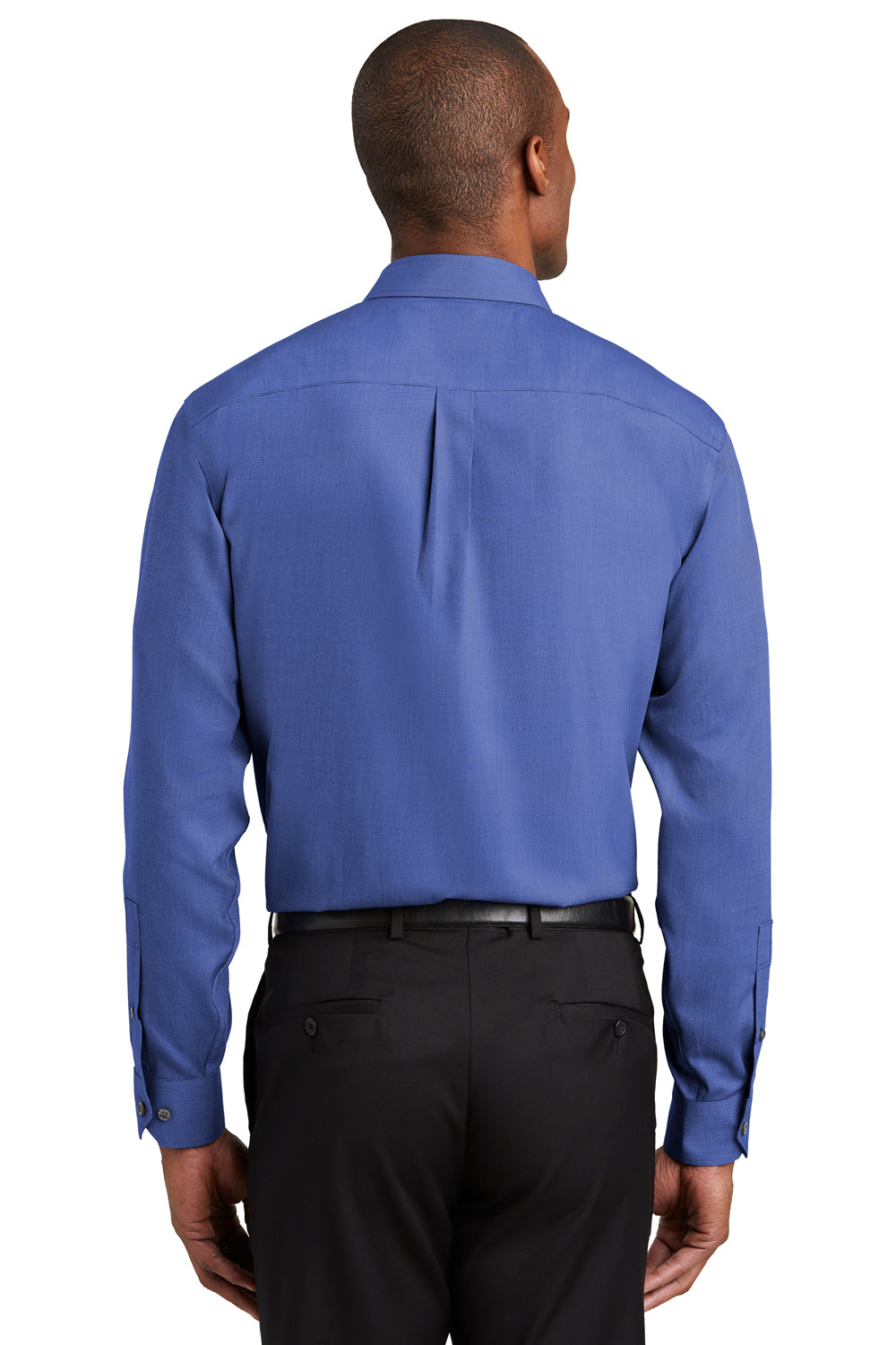 Red House RH370 Mens Nailhead Wrinkle Resistant Long Sleeve Button Down Shirt w/ Pocket Mediterranean Blue Back
