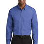Red House Mens Nailhead Wrinkle Resistant Long Sleeve Button Down Shirt w/ Pocket - Mediterranean Blue - Closeout